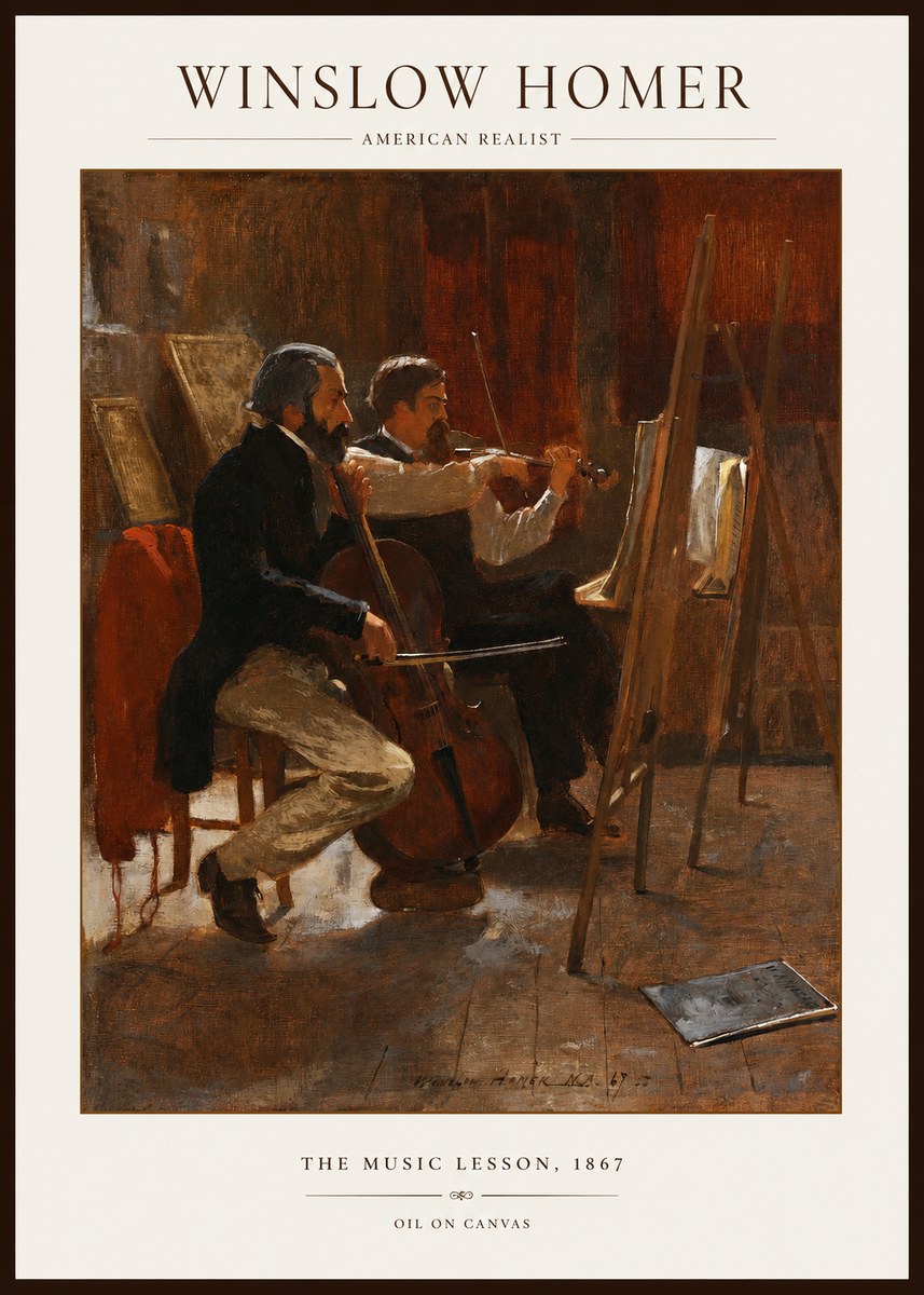 Winslow Homer The Music Lesson, 1867 No1 - Juliste