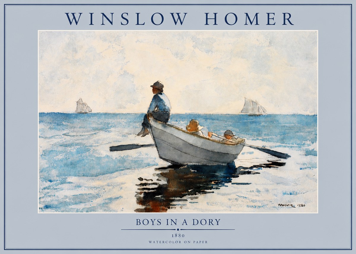 Winslow Homer Boys in a Dory I No2 - Juliste