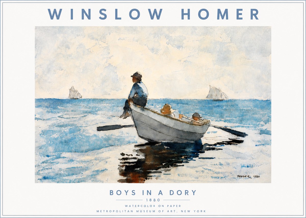 Winslow Homer Boys in a Dory I No5 - Juliste