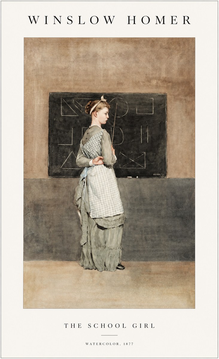 Winslow Homer The School Girl No1 - Juliste