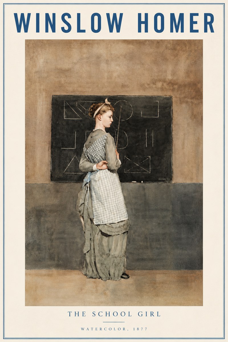 Winslow Homer The School Girl No5 - Juliste