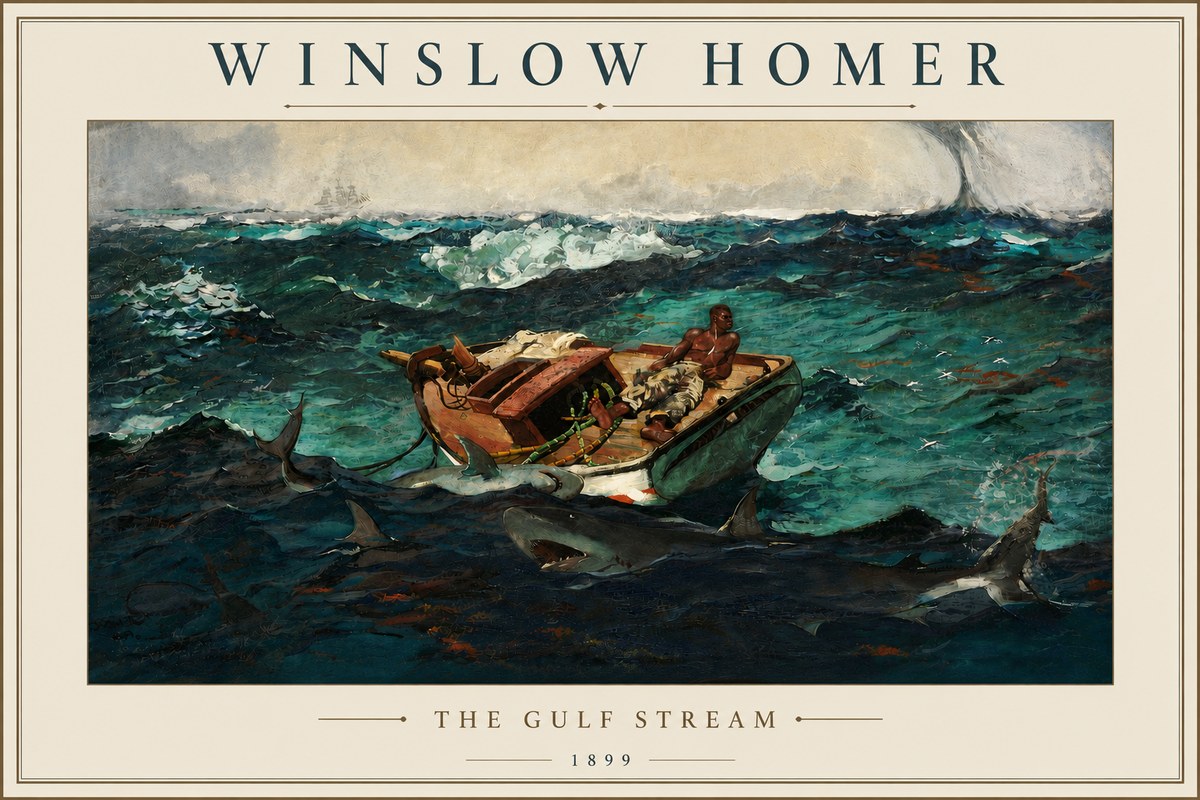 Winslow Homer The Gulf Stream No5 - Juliste