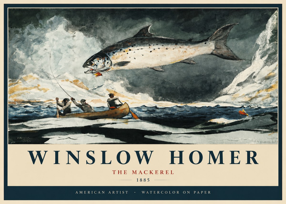 Winslow Homer The Mackerel No2 - Juliste