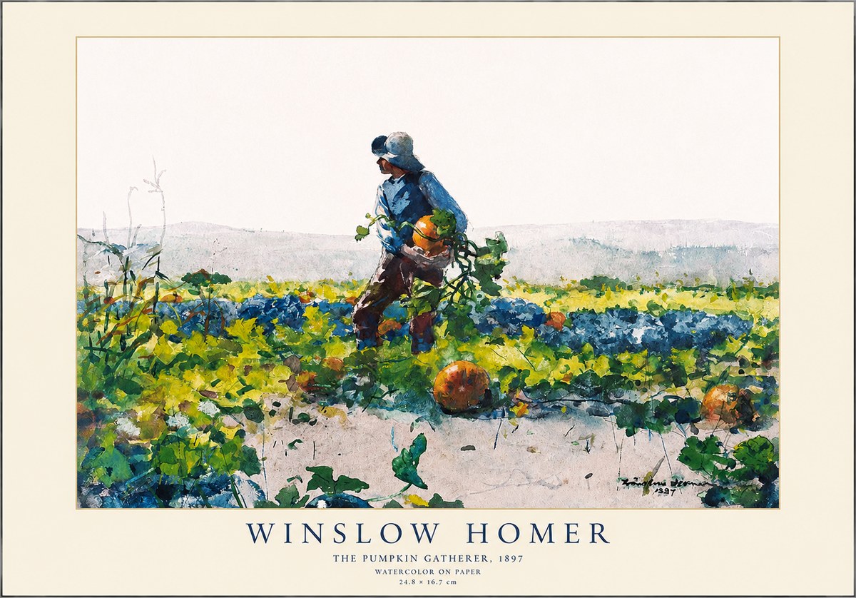 Winslow Homer The Pumpkin Gatherer, 1897 No1 - Juliste