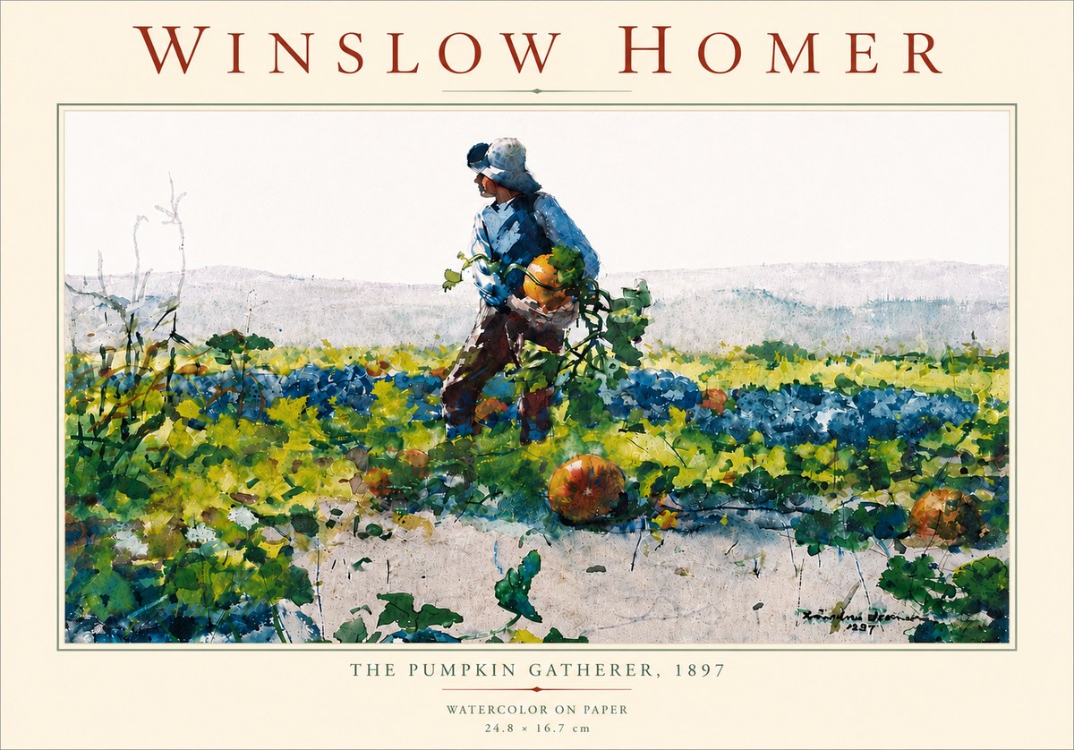 Winslow Homer The Pumpkin Gatherer, 1897 No6 - Juliste