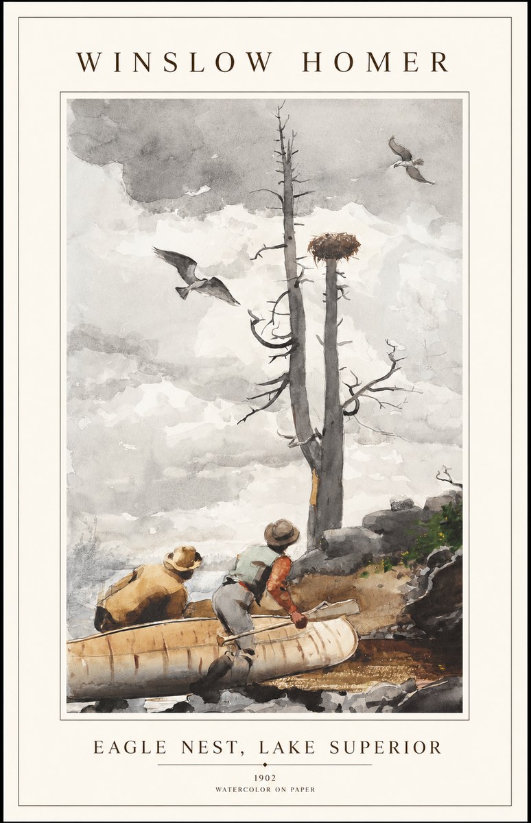 Winslow Homer Eagle Nest, Lake Superior No1 - Juliste