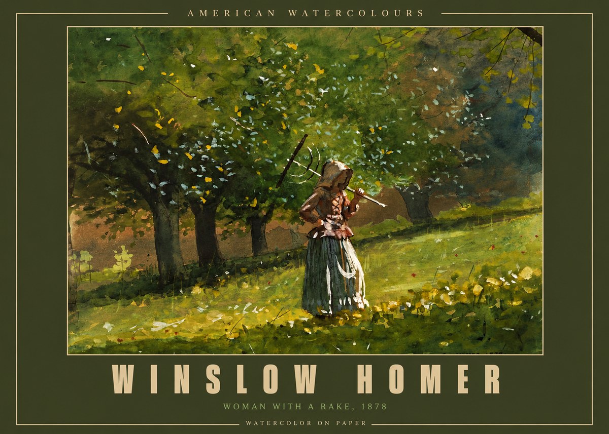 Winslow Homer Woman with a Rake, 1878 No4 - Juliste