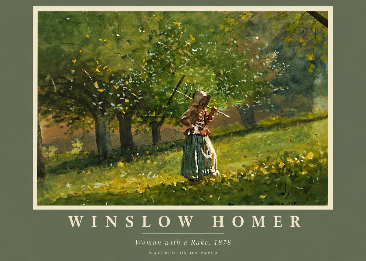 Winslow Homer Woman with a Rake, 1878 No5 - Juliste