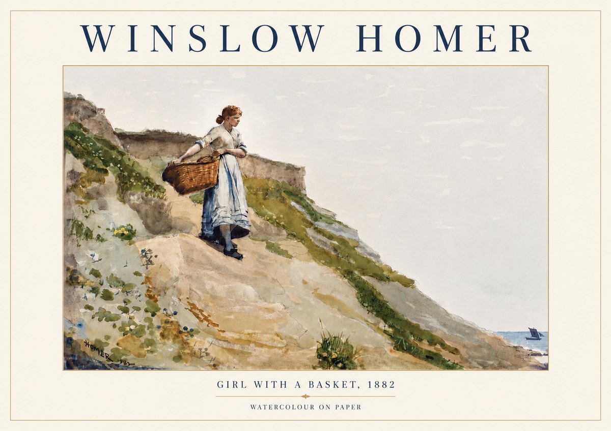 Winslow Homer A Coast Girl No5 - Juliste