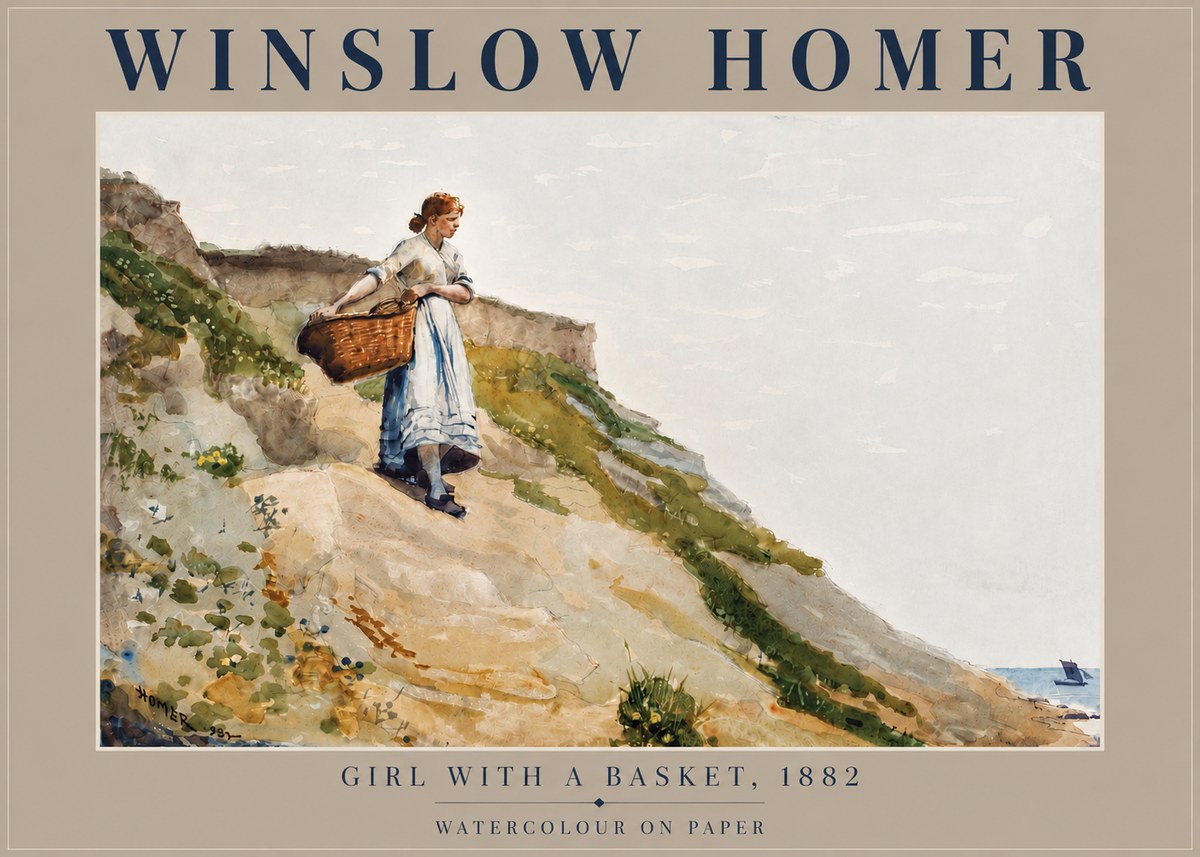 Winslow Homer A Coast Girl No6 - Juliste