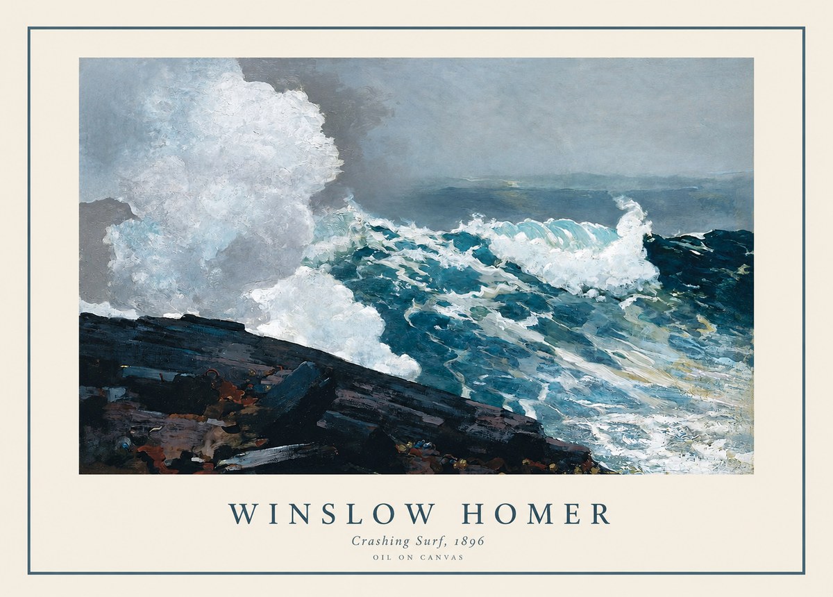 Winslow Homer Crashing Surf, 1896 No1 - Juliste