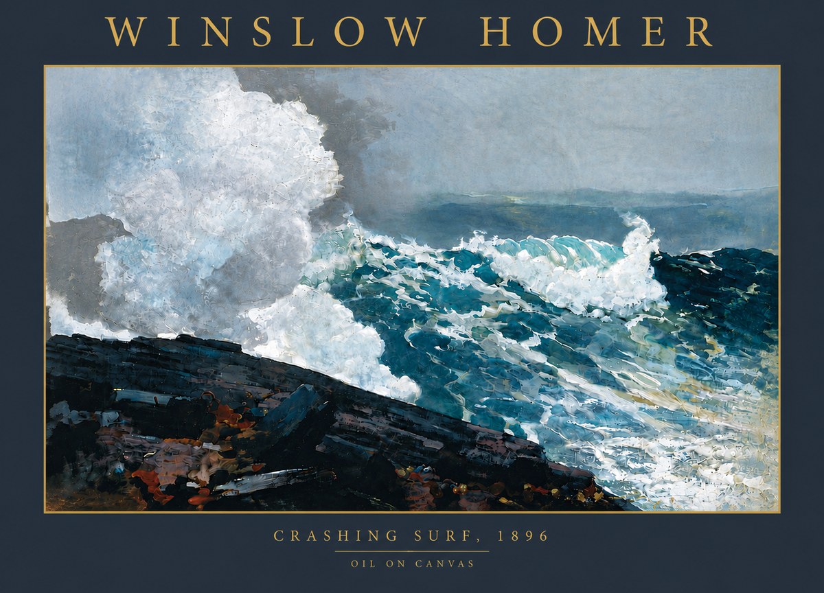 Winslow Homer Crashing Surf, 1896 No6 - Juliste