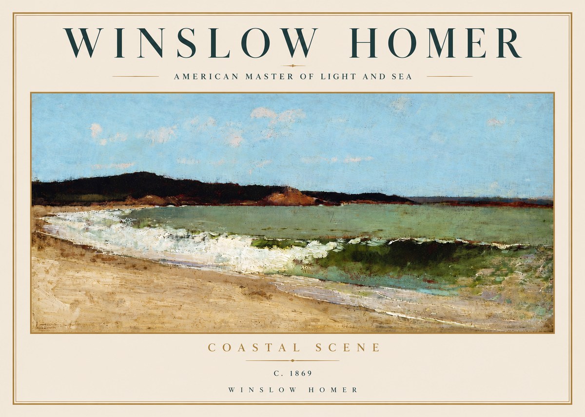 Winslow Homer Coastal Scene No4 - Juliste