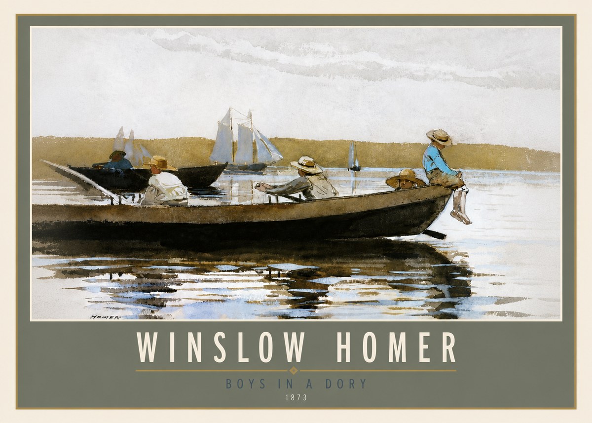 Winslow Homer Boys in a Dory II No5 - Juliste