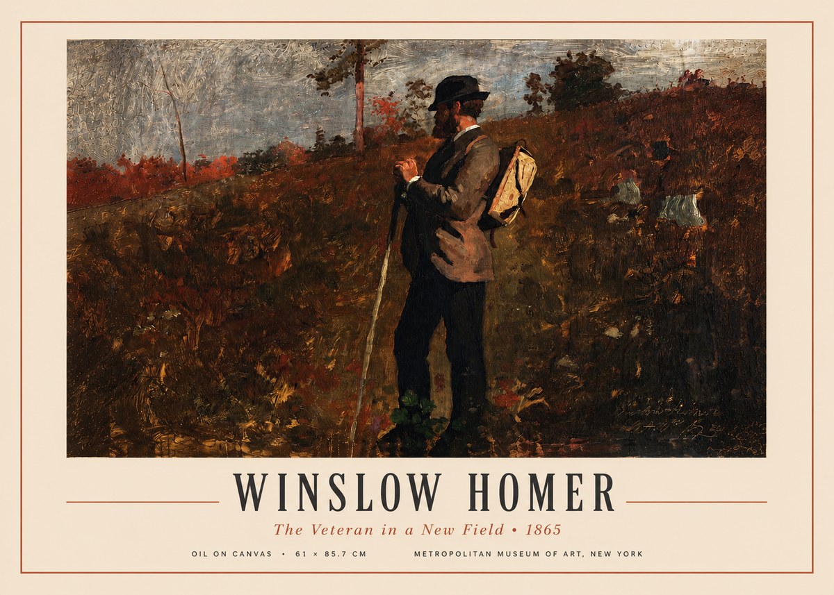 Winslow Homer The Veteran in a New Field No3 - Juliste