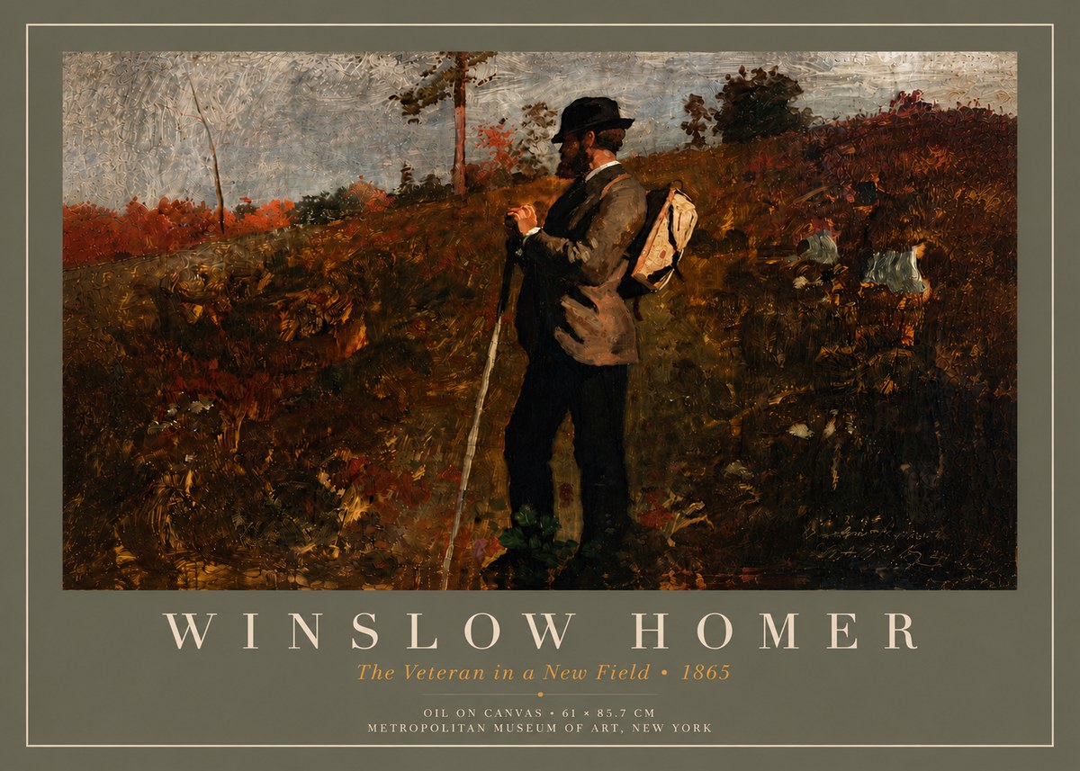 Winslow Homer The Veteran in a New Field No5 - Juliste