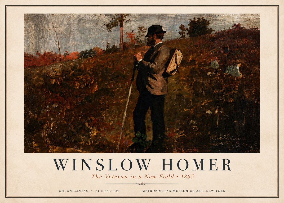 Winslow Homer The Veteran in a New Field No6 - Juliste