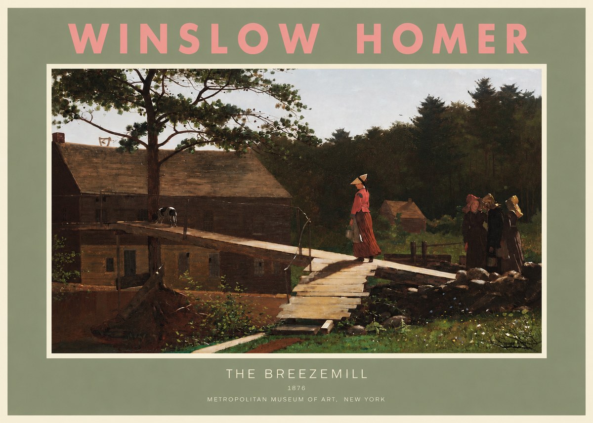 Winslow Homer The Breezemill No2 - Juliste