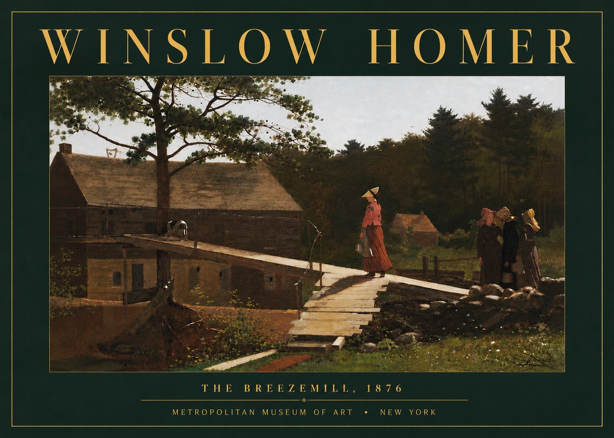 Winslow Homer The Breezemill No6 - Juliste