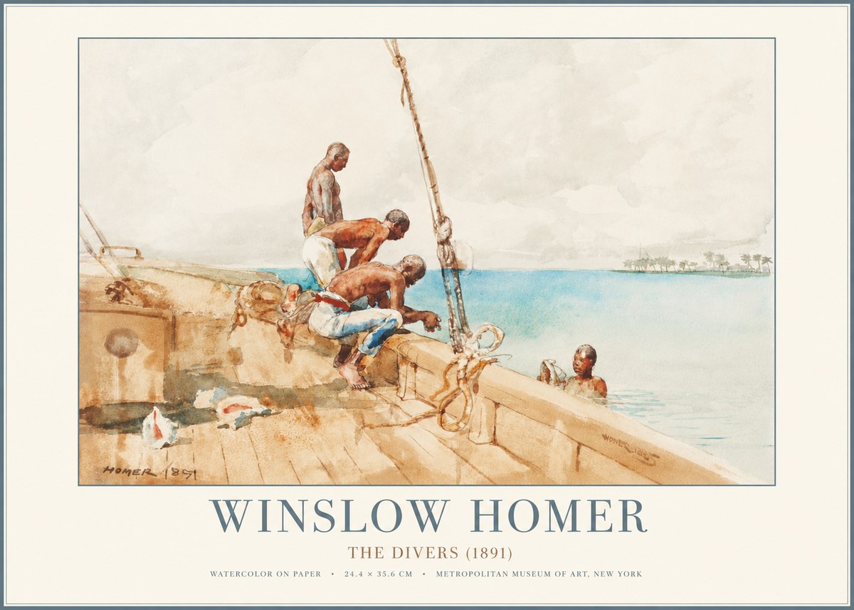 Winslow Homer The Divers (1891) No1 - Juliste