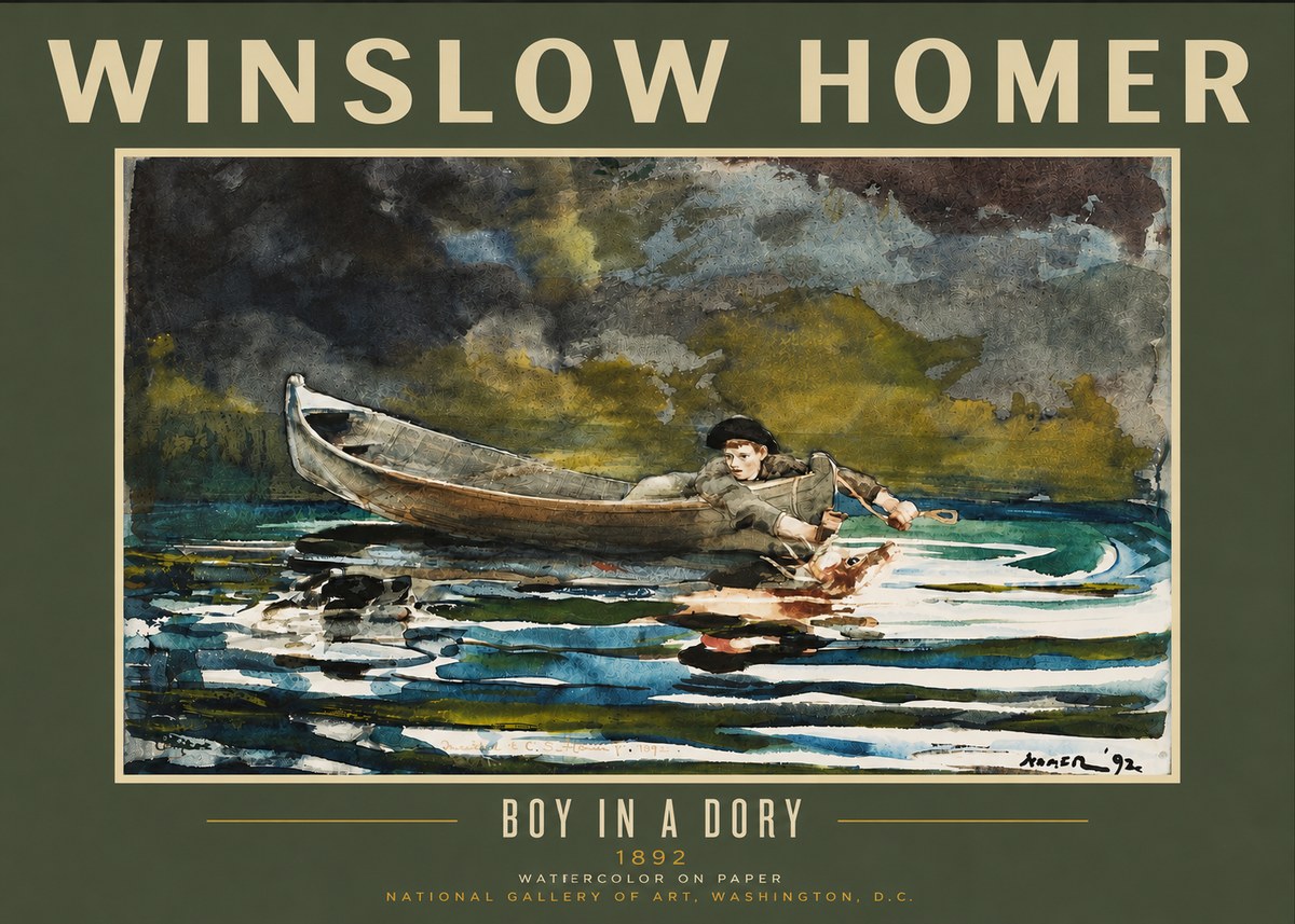 Winslow Homer Boy in a Dory No5 - Juliste
