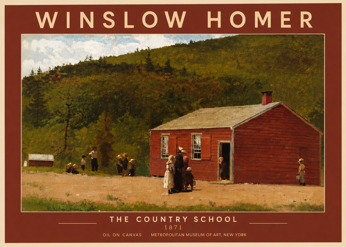 Winslow Homer The Country School No4 - Juliste