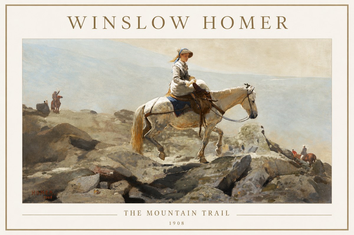 Winslow Homer The Mountain Trail No1 - Juliste