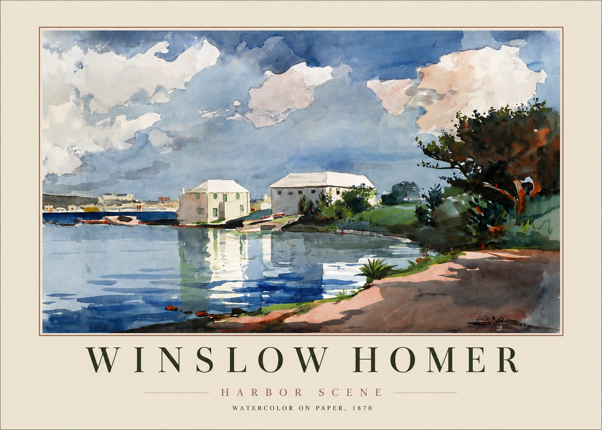 Winslow Homer Harbor Scene No3 - Juliste