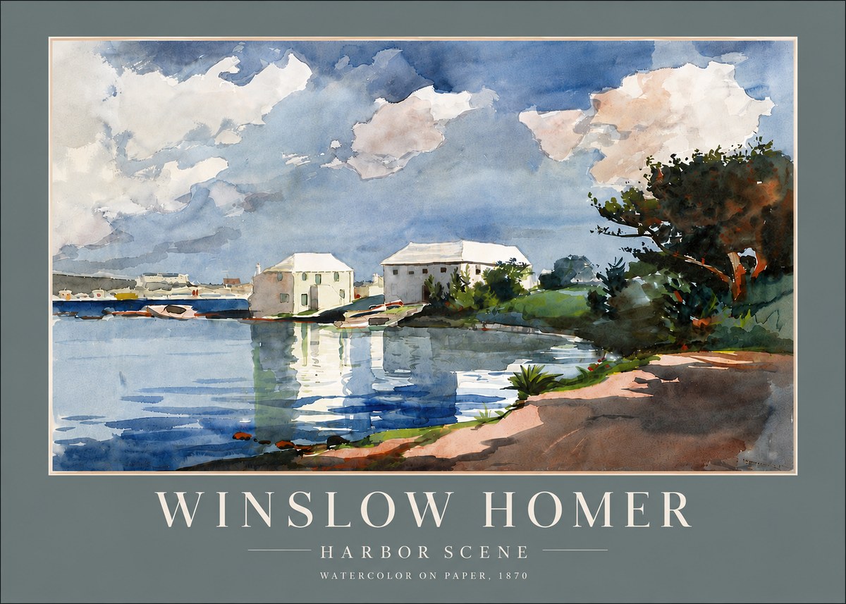 Winslow Homer Harbor Scene No6 - Juliste