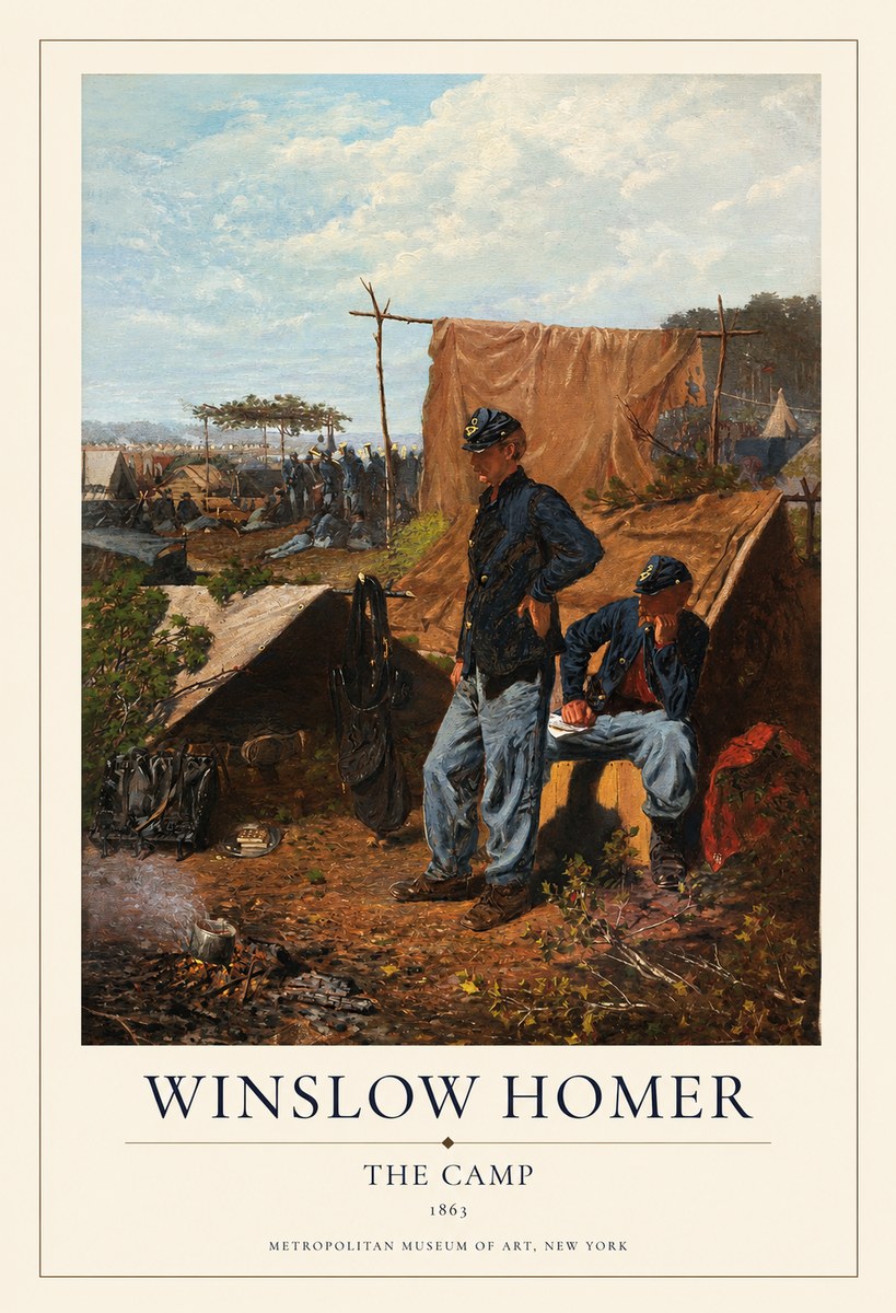 Winslow Homer The Camp No1 - Juliste