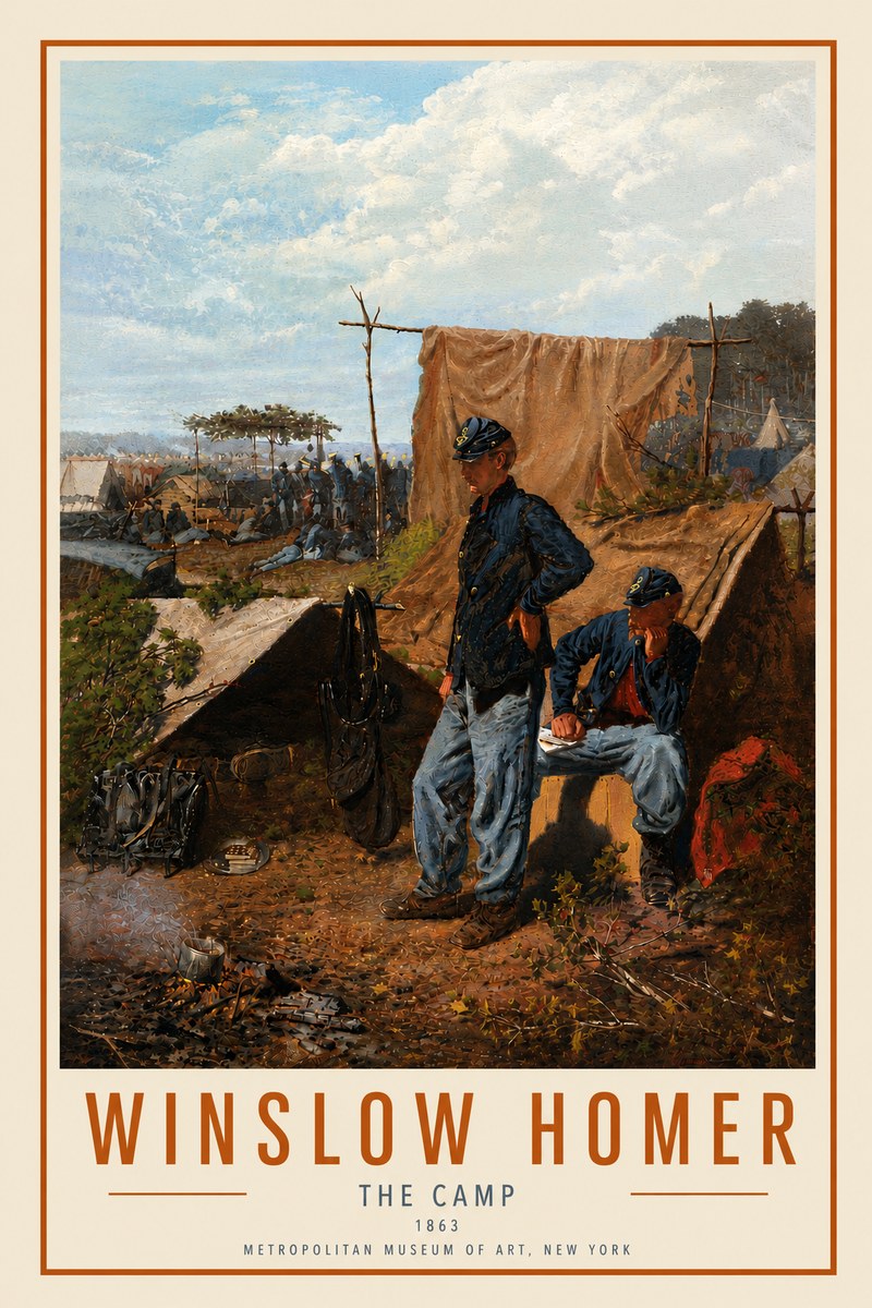 Winslow Homer The Camp No6 - Juliste