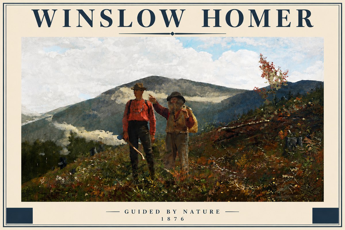 Winslow Homer The Two Guides No5 - Juliste