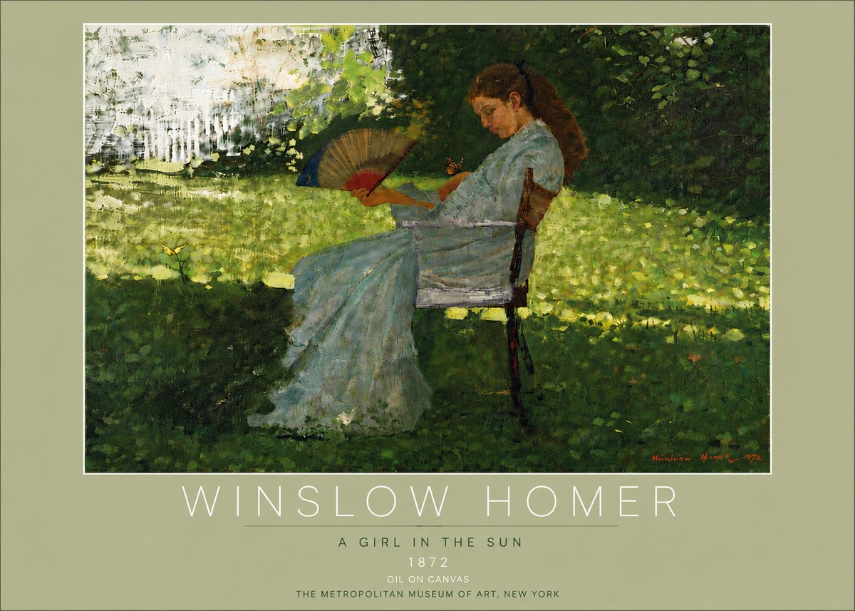 Winslow Homer A Girl in the Sun No6 - Juliste