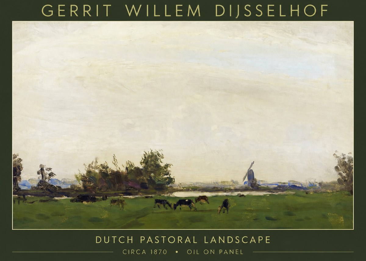 Gerrit Willem Dijsselhof Dutch Pastoral Landscape No2 - Juliste