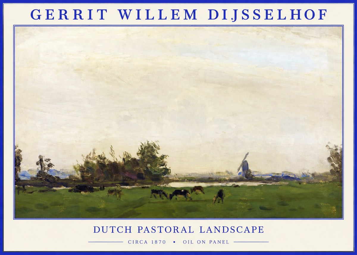 Gerrit Willem Dijsselhof Dutch Pastoral Landscape No3 - Juliste