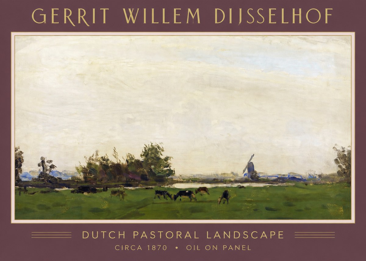 Gerrit Willem Dijsselhof Dutch Pastoral Landscape No4 - Juliste