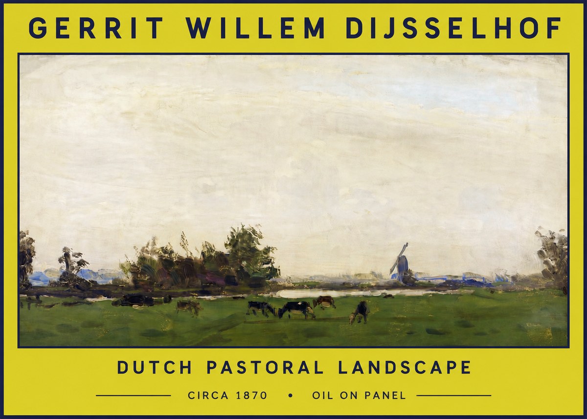 Gerrit Willem Dijsselhof Dutch Pastoral Landscape No5 - Juliste