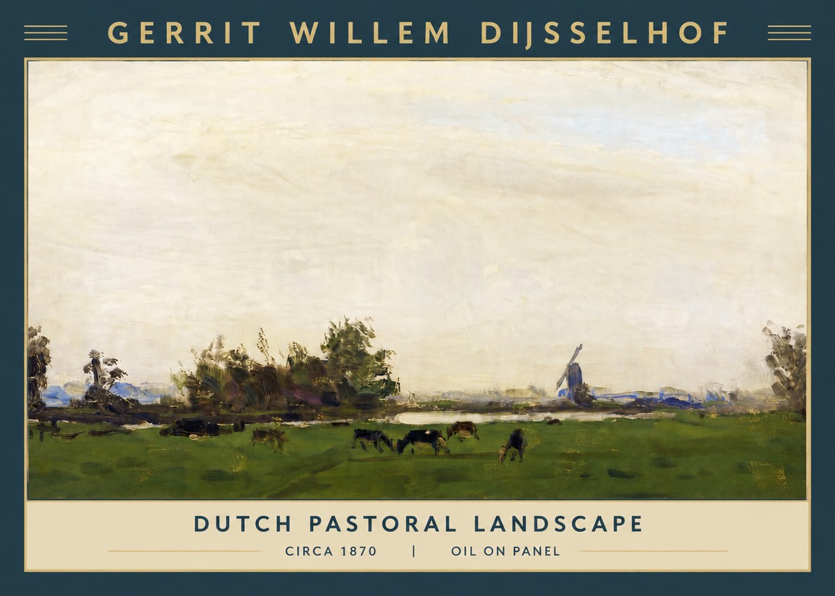Gerrit Willem Dijsselhof Dutch Pastoral Landscape No6 - Juliste