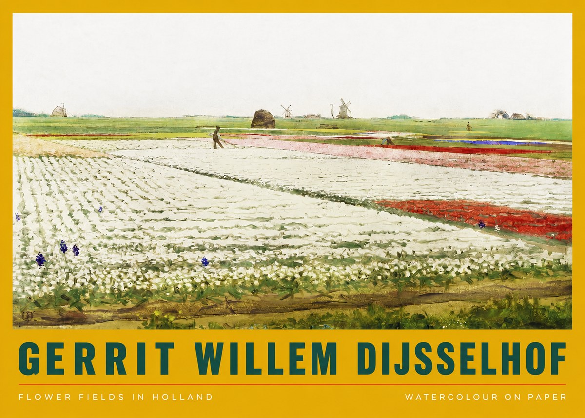 Gerrit Willem Dijsselhof Bulb Fields Near Hillegom No3 - Juliste