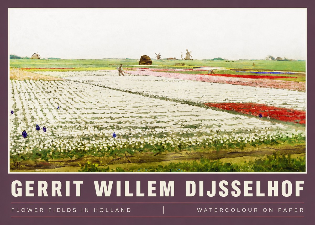 Gerrit Willem Dijsselhof Bulb Fields Near Hillegom No4 - Juliste
