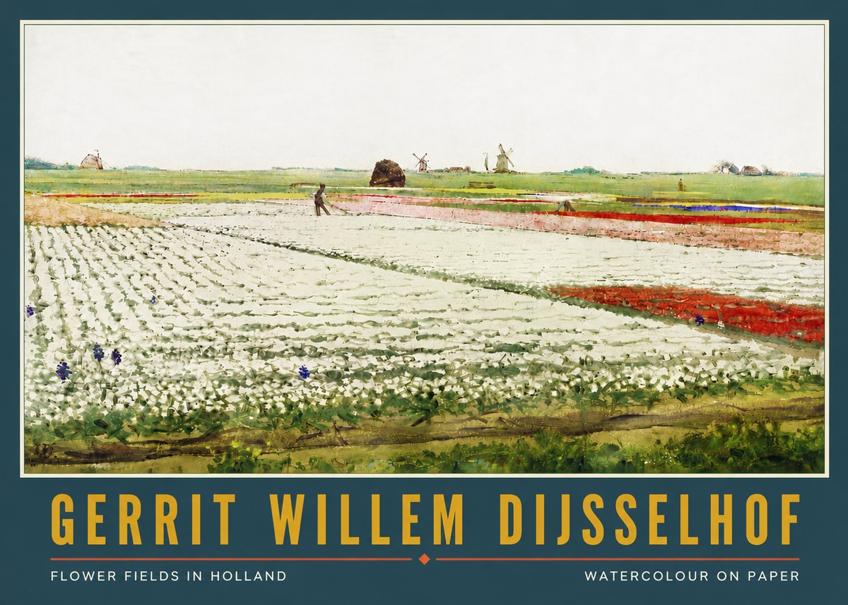 Gerrit Willem Dijsselhof Bulb Fields Near Hillegom No6 - Juliste