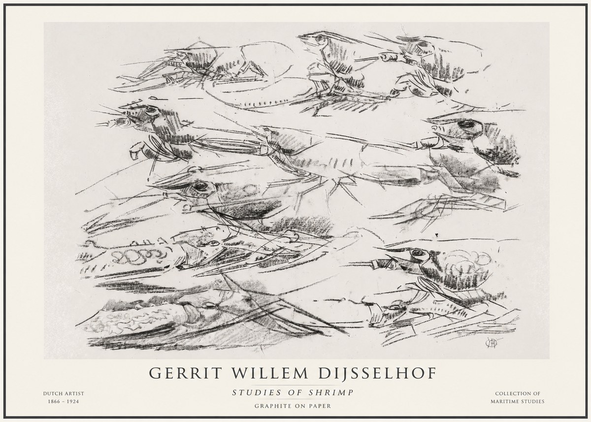Gerrit Willem Dijsselhof Studies of Birds in Motion No6 - Juliste