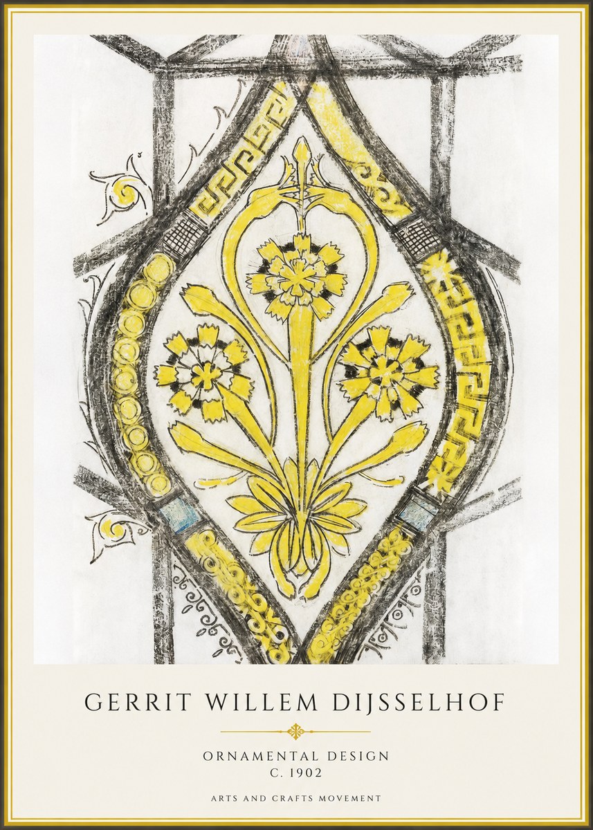 Gerrit Willem Dijsselhof Ornamental Design No1 - Juliste