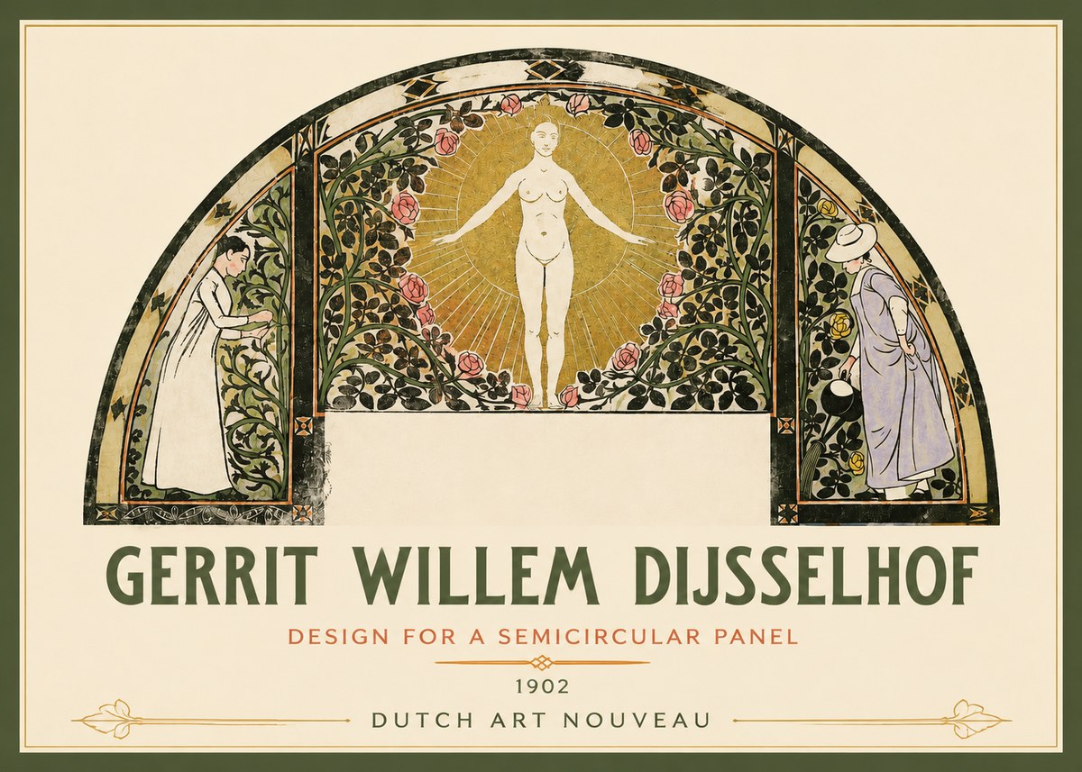 Gerrit Willem Dijsselhof Nature's Awakening No3 - Juliste