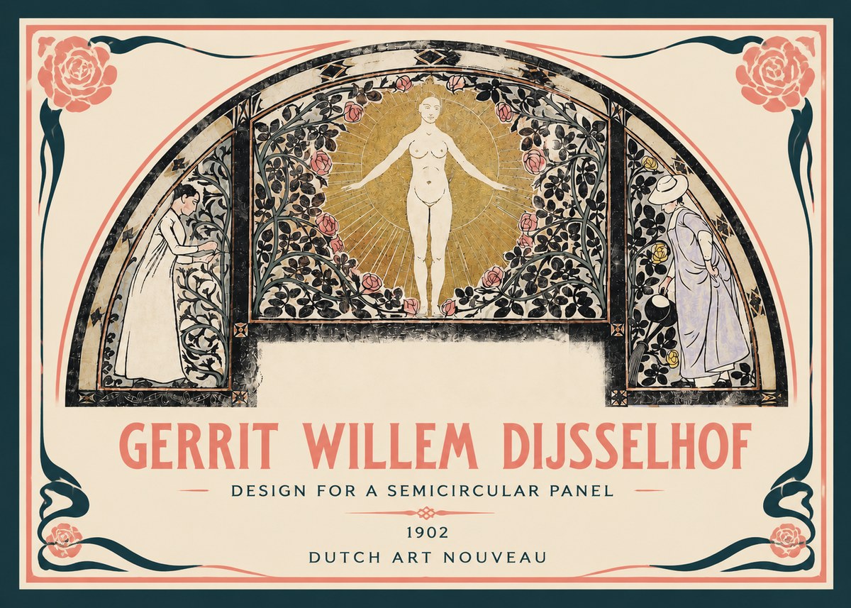 Gerrit Willem Dijsselhof Nature's Awakening No4 - Juliste