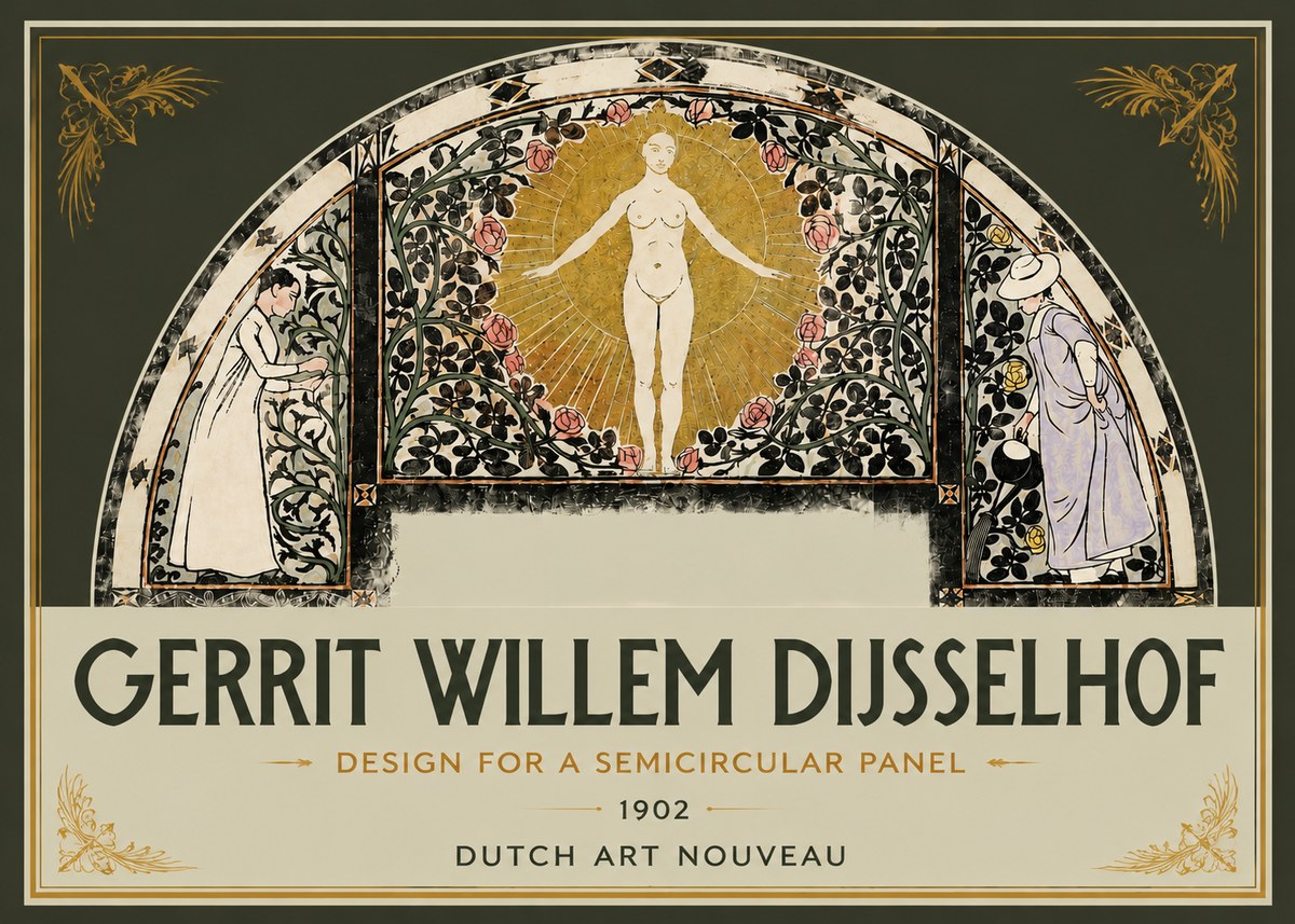 Gerrit Willem Dijsselhof Nature's Awakening No5 - Juliste