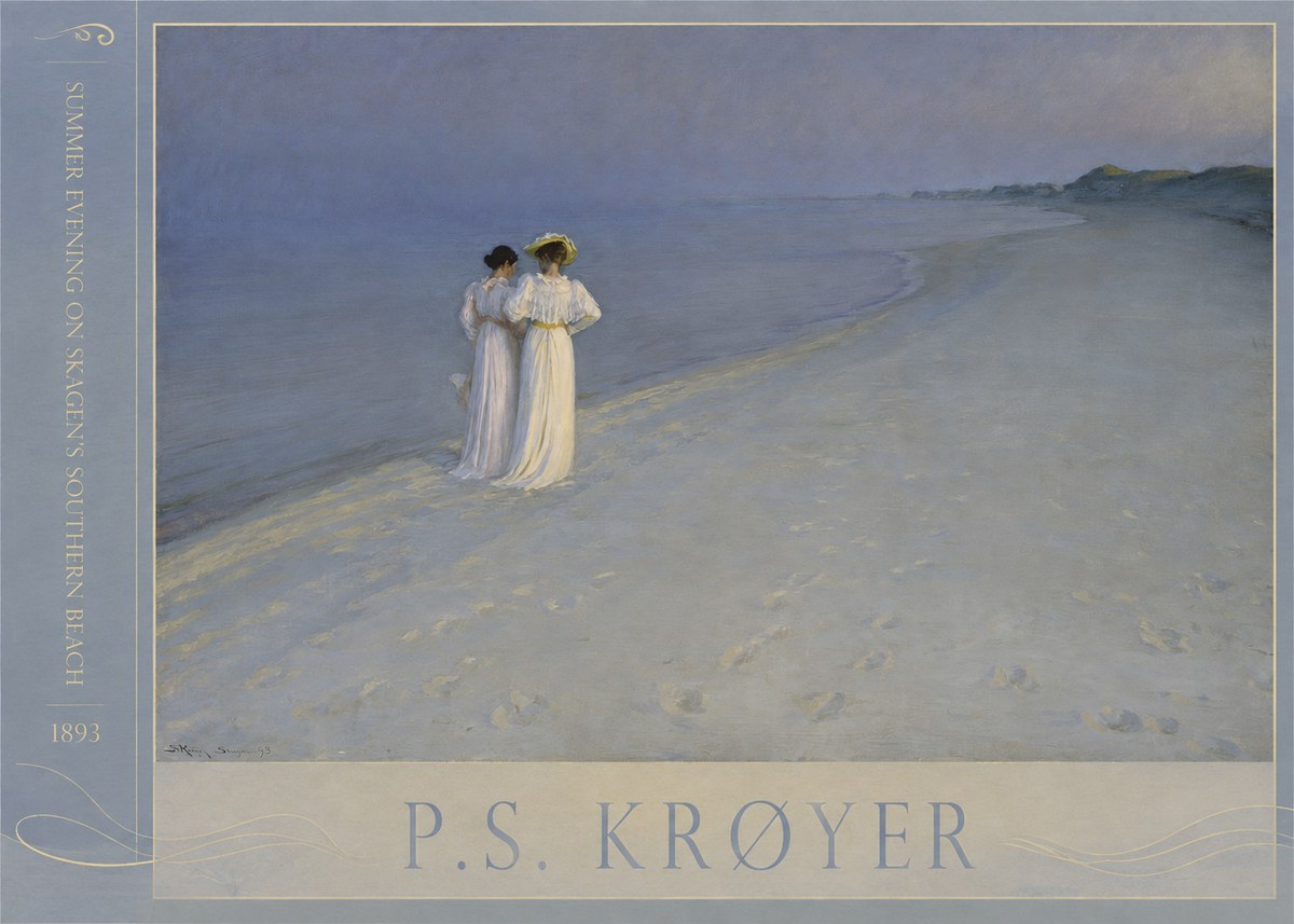 P.S. Krøyer Summer Evening on Skagen's Southern Beach No2 - Juliste