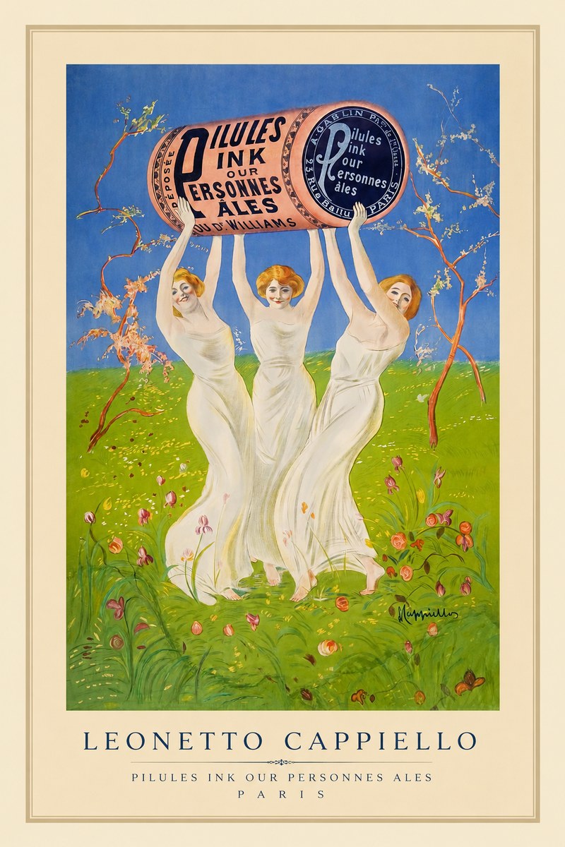 Leonetto Cappiello Pilules Ink Our Personnes Ales No1 - Juliste