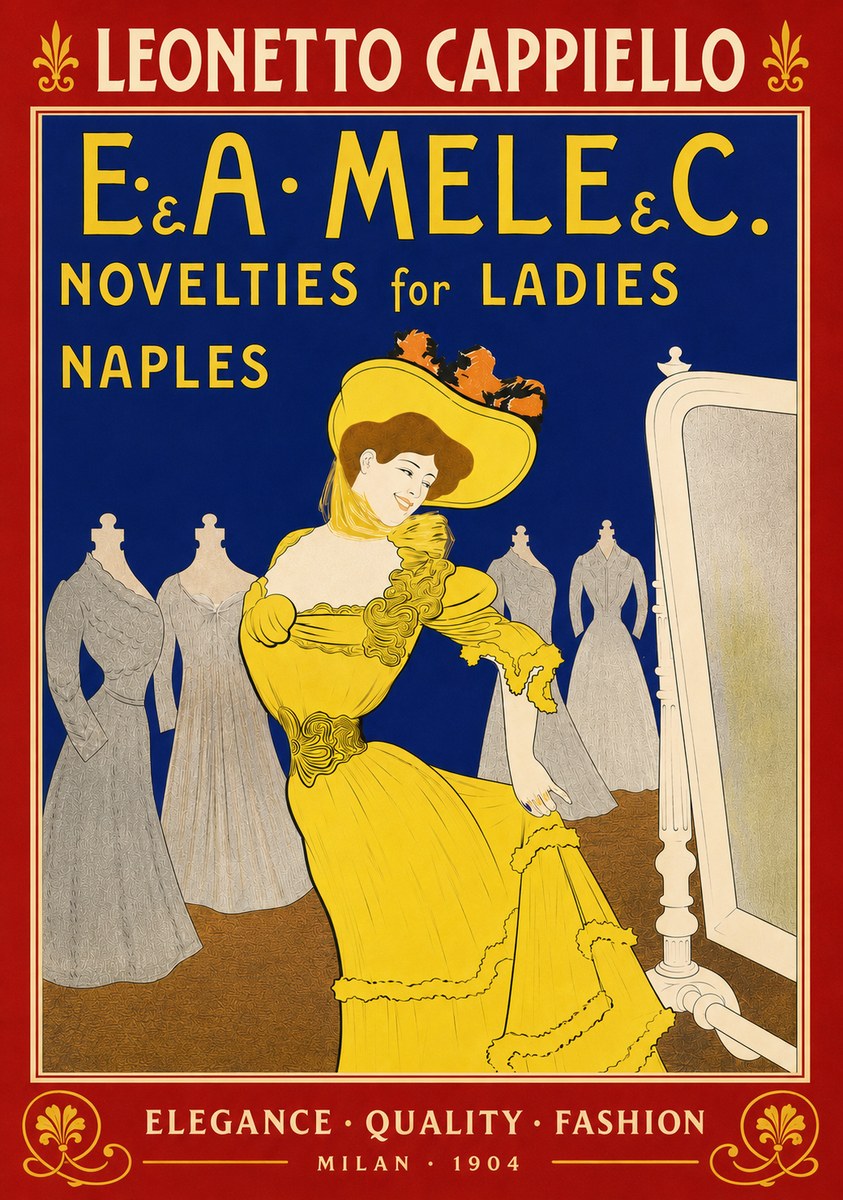 Leonetto Cappiello E.&a. Mele & C. Novelties for Ladies Naples No5 - Juliste