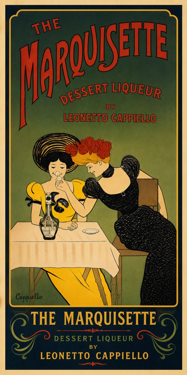Leonetto Cappiello The Marquisette Dessert Liqueur No5 - Juliste